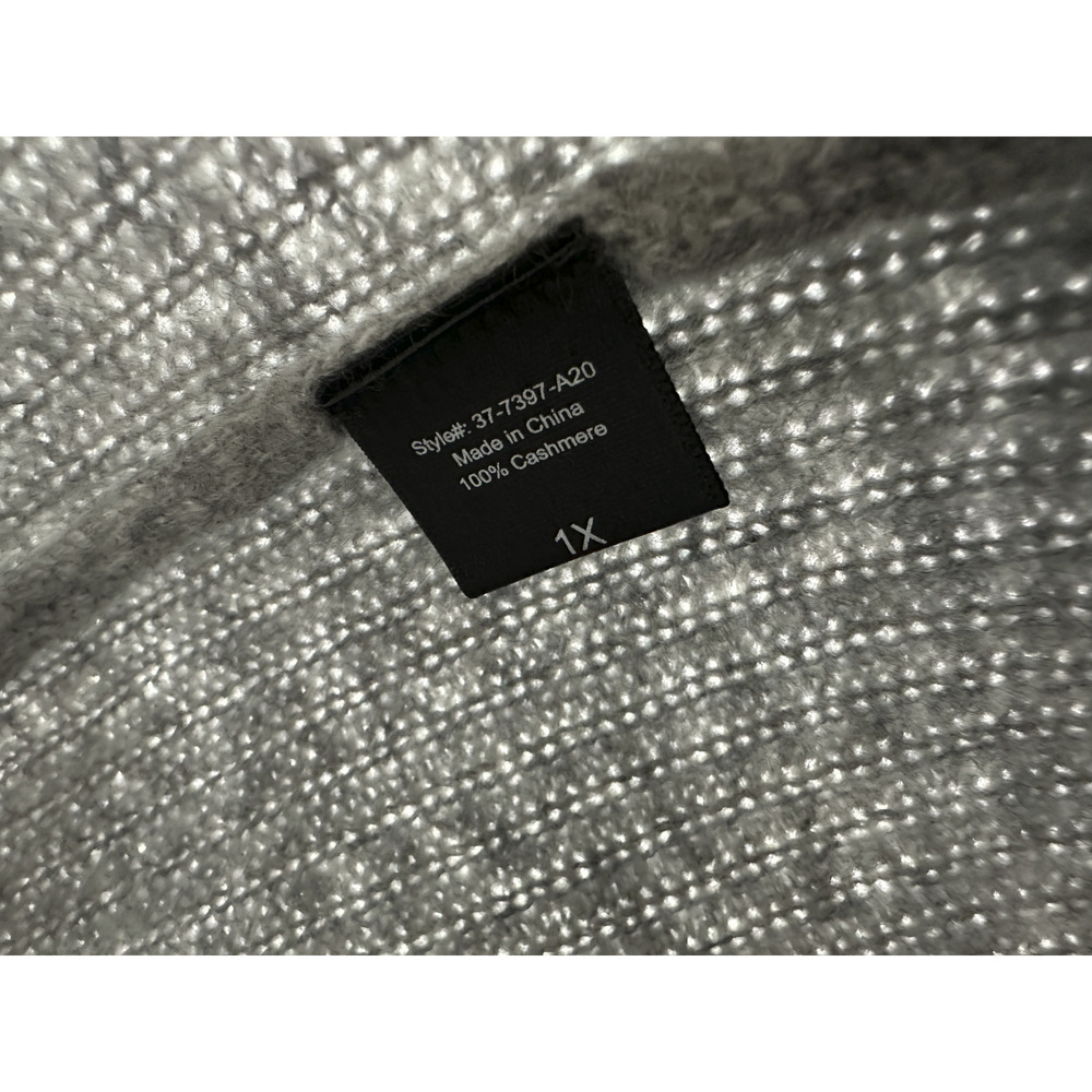 Jenni Kayne Cashmere Cocoon Cardigan Heather Grey Women’s Plus Size 1X Oversized - Picture 8 of 16